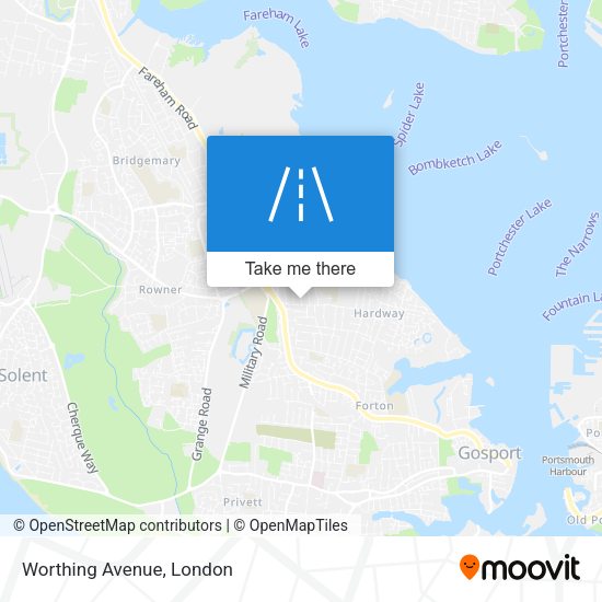 Worthing Avenue map