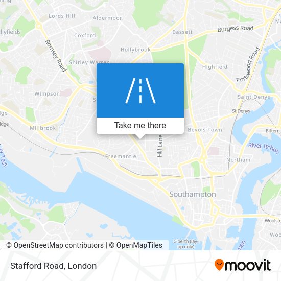 Stafford Road map