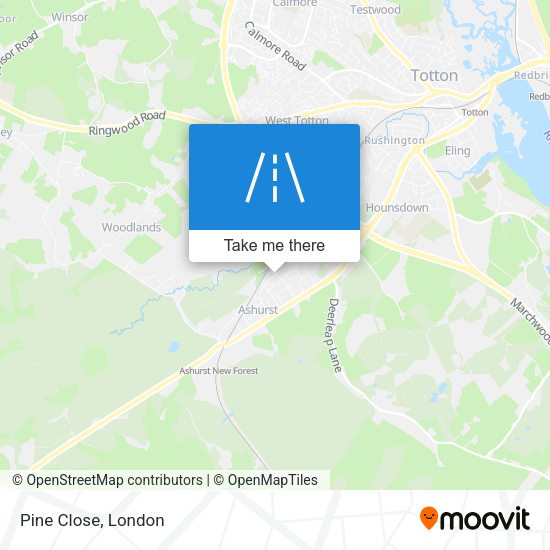 Pine Close map