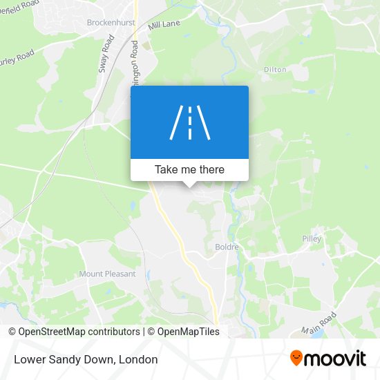 Lower Sandy Down map