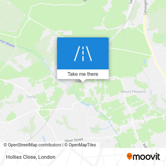 Hollies Close map