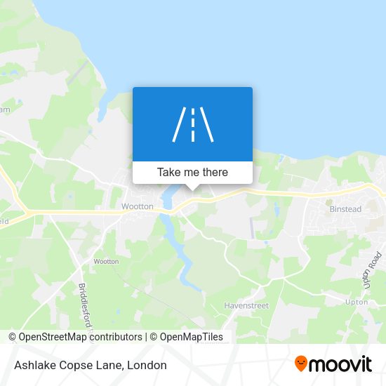 Ashlake Copse Lane map