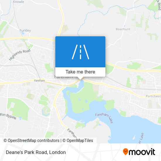 Deane's Park Road map