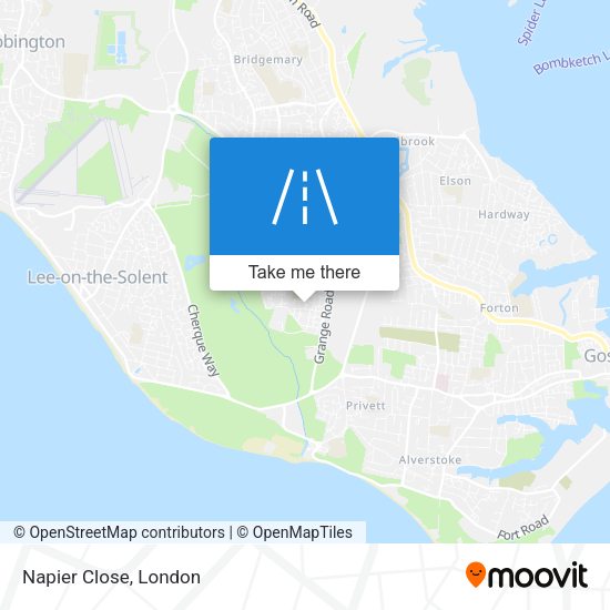 Napier Close map