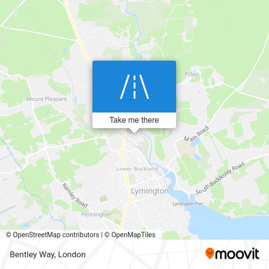 Bentley Way map