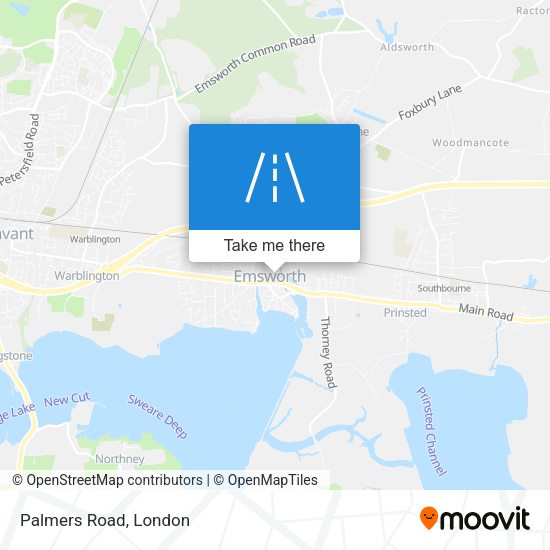 Palmers Road map