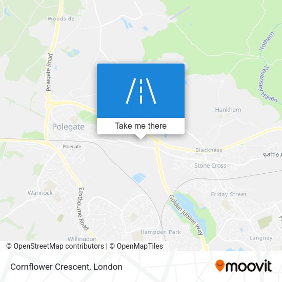 Cornflower Crescent map