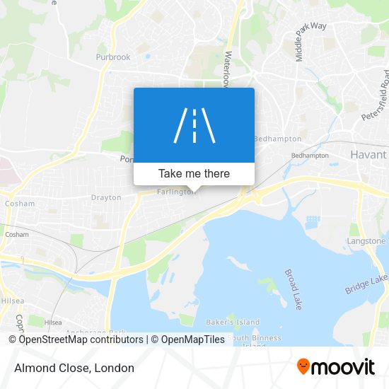 Almond Close map