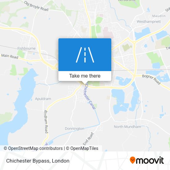 Chichester Bypass map
