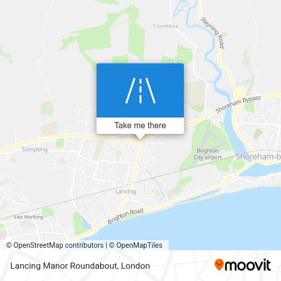 Lancing Manor Roundabout map