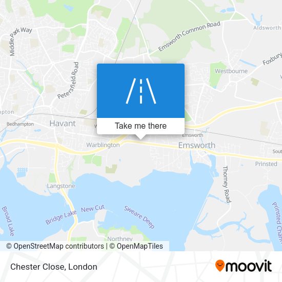 Chester Close map