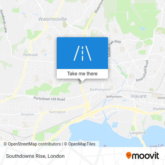 Southdowns Rise map
