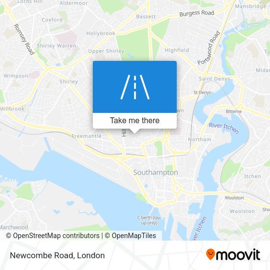 Newcombe Road map