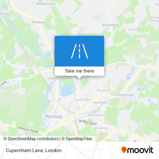 Cupernham Lane map