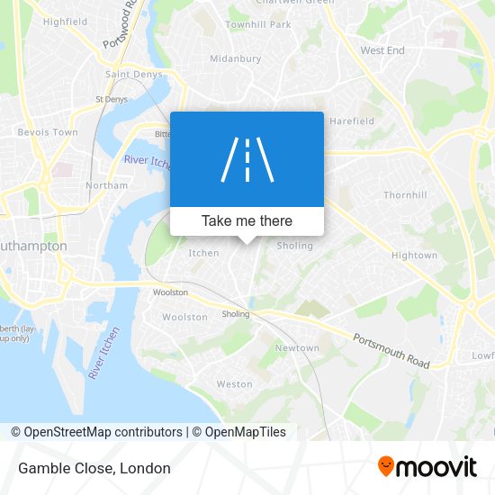 Gamble Close map