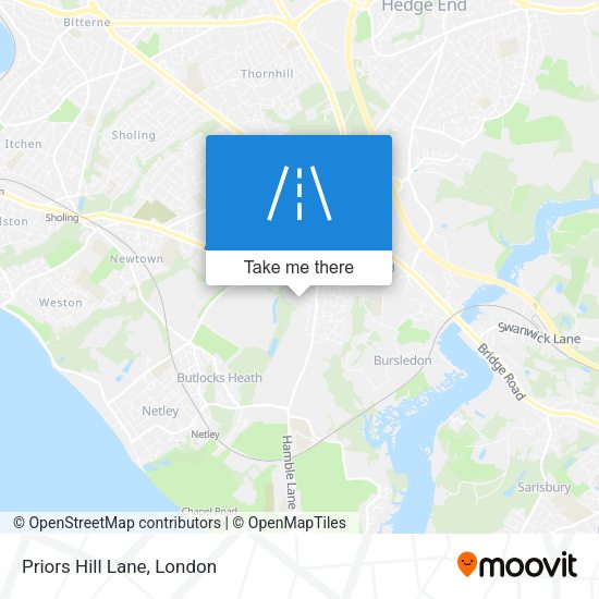 Priors Hill Lane map