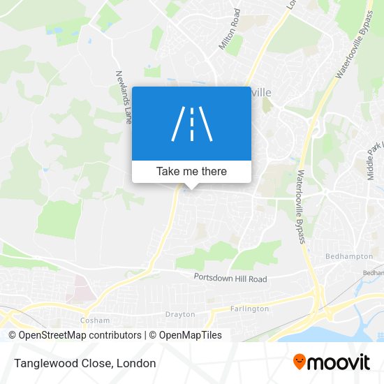 Tanglewood Close map