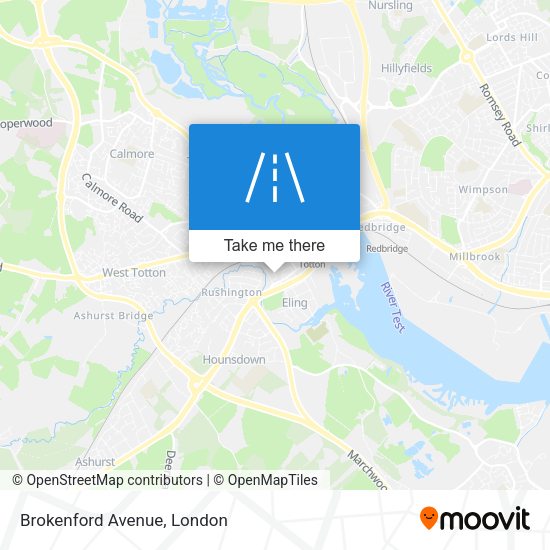 Brokenford Avenue map