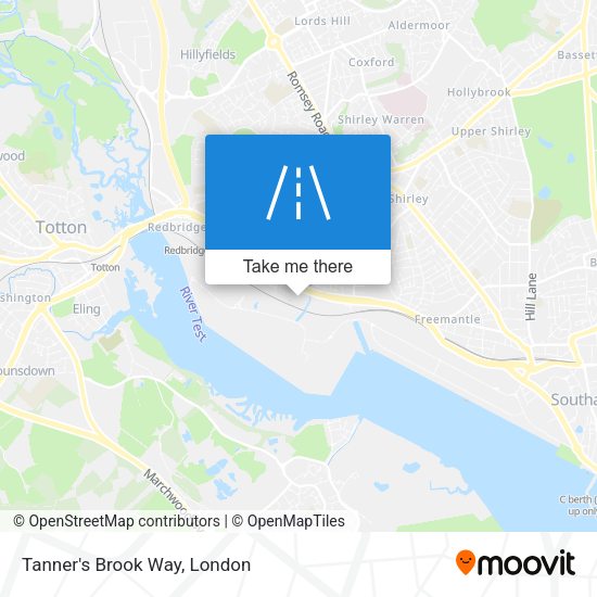 Tanner's Brook Way map