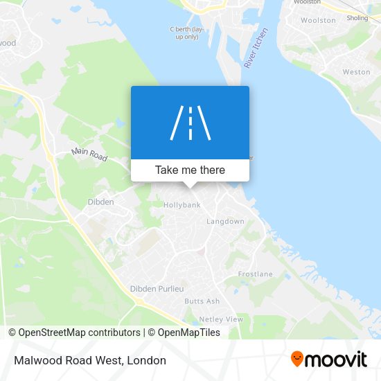 Malwood Road West map