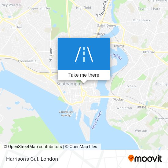 Harrison's Cut map