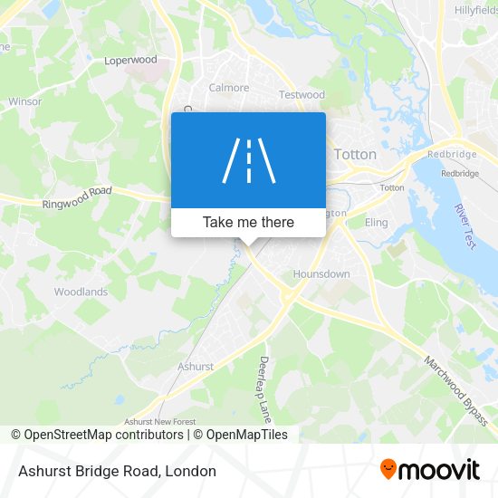 Ashurst Bridge Road map