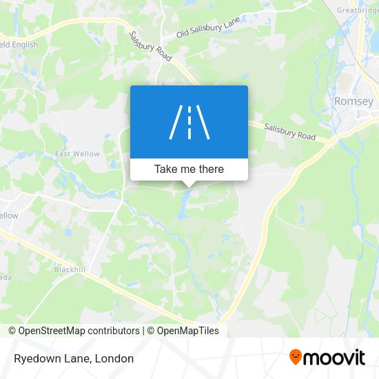 Ryedown Lane map