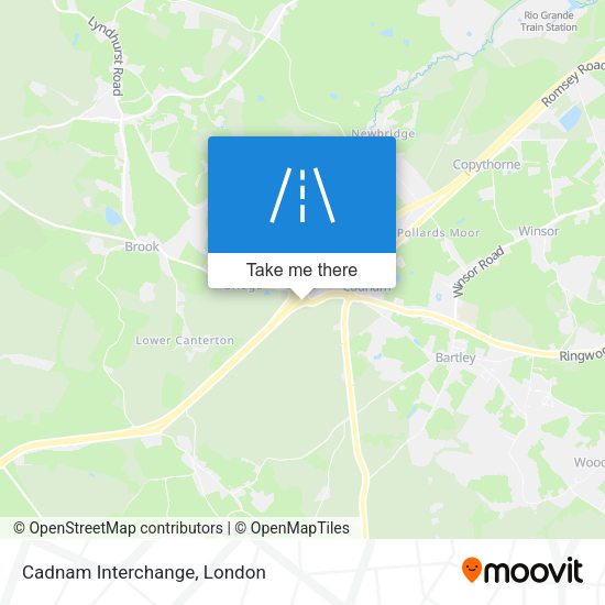 Cadnam Interchange map