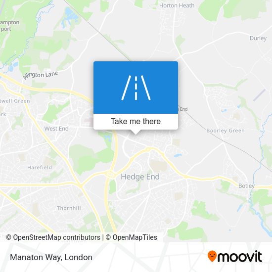 Manaton Way map