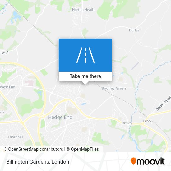 Billington Gardens map