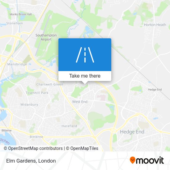 Elm Gardens map