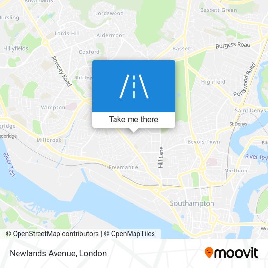 Newlands Avenue map