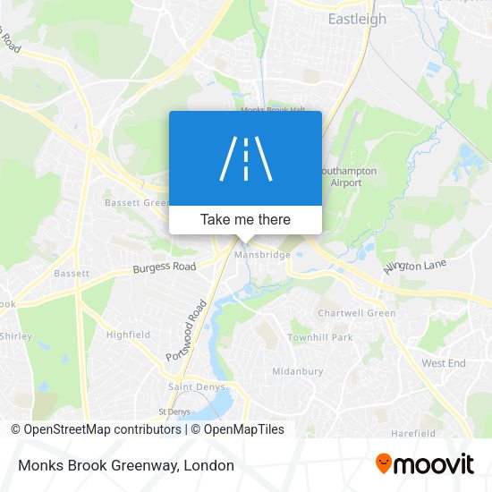 Monks Brook Greenway map