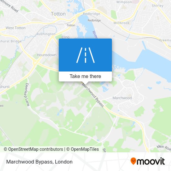 Marchwood Bypass map