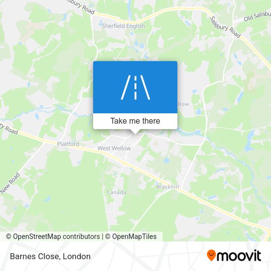 Barnes Close map