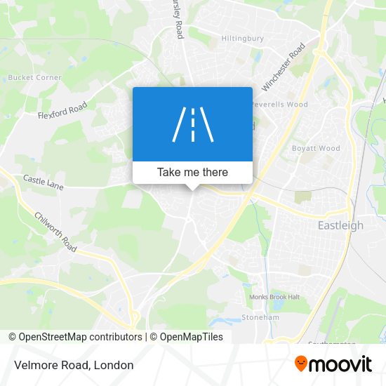 Velmore Road map