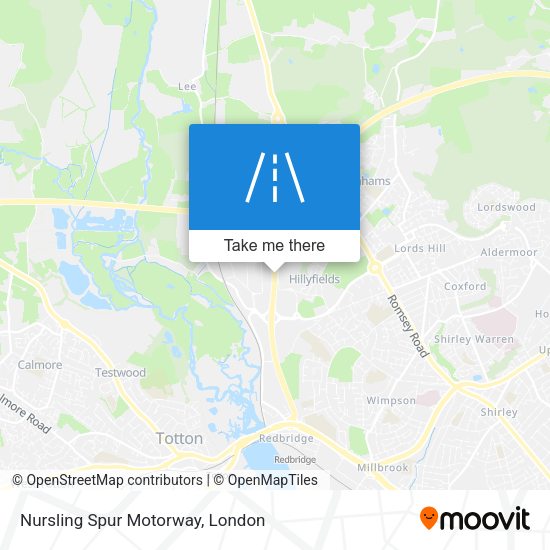 Nursling Spur Motorway map