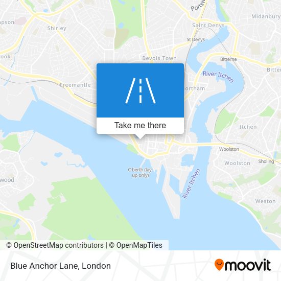 Blue Anchor Lane map