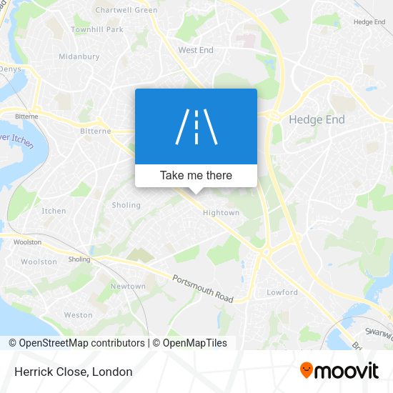 Herrick Close map