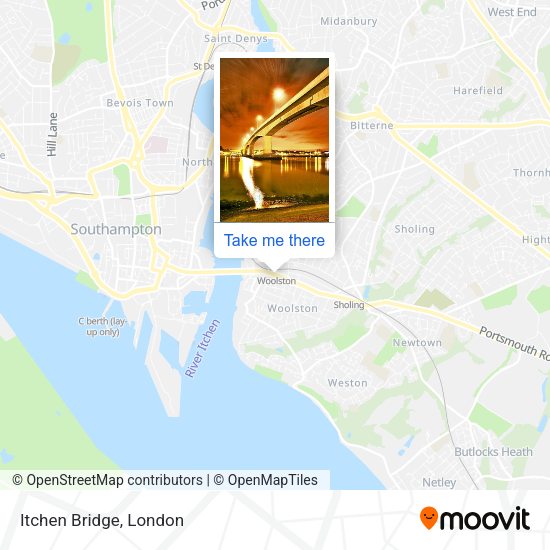Itchen Bridge map