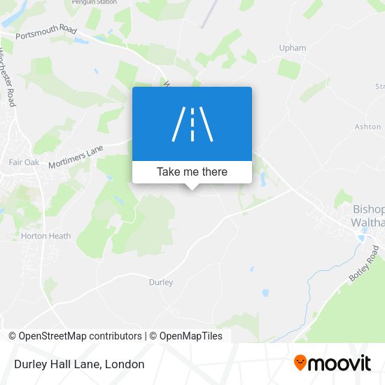 Durley Hall Lane map