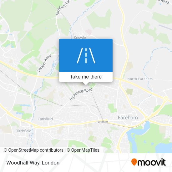 Woodhall Way map