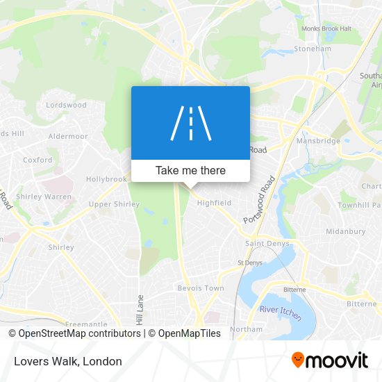 Lovers Walk map