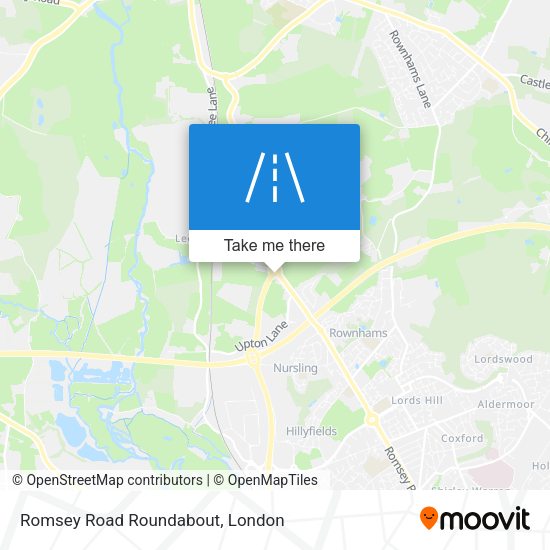 Romsey Road Roundabout map