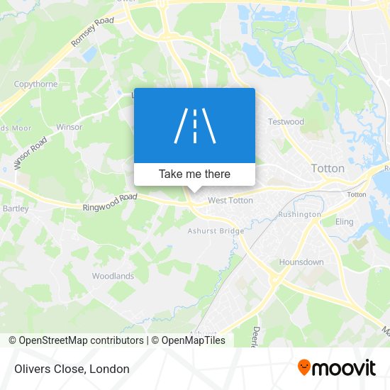 Olivers Close map