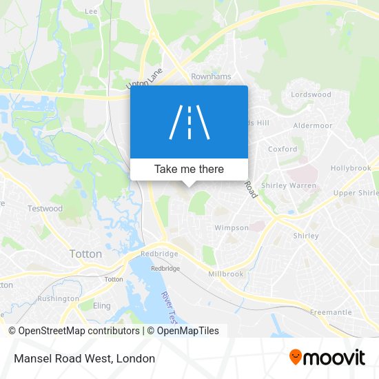 Mansel Road West map