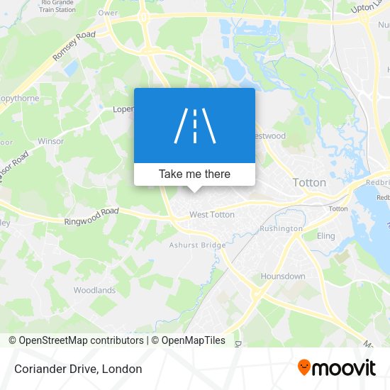 Coriander Drive map