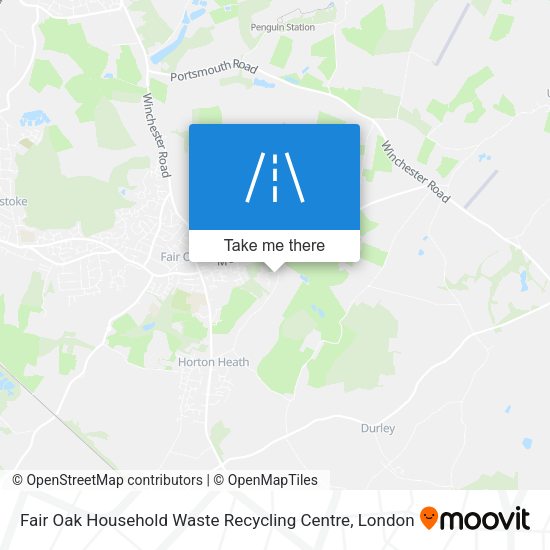 Fair Oak Household Waste Recycling Centre map