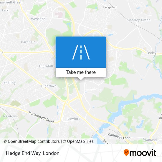 Hedge End Way map