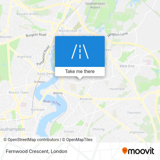Fernwood Crescent map